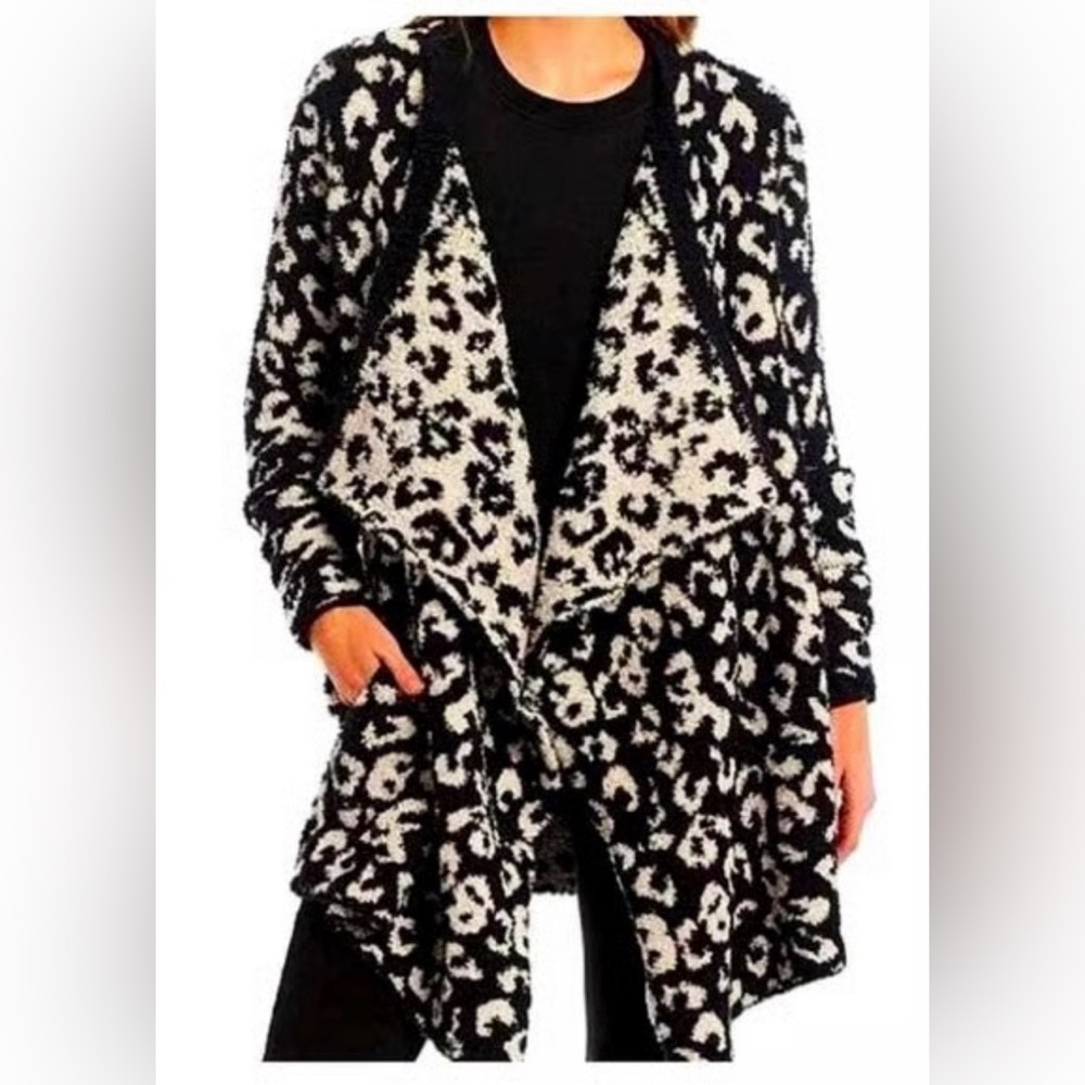 UGG Black and White Animal Print Cardigan